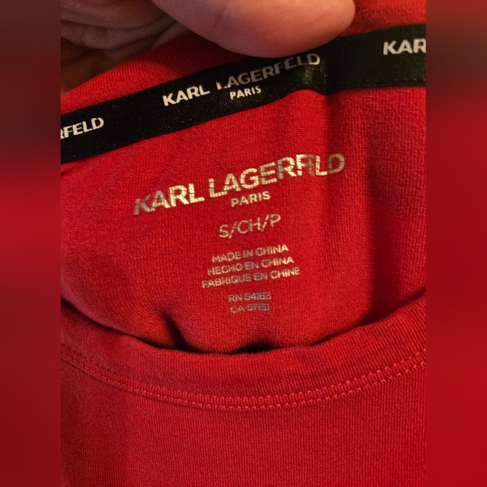 Karl Lagerfeld Red Women's Dress - Picture 4 of 12